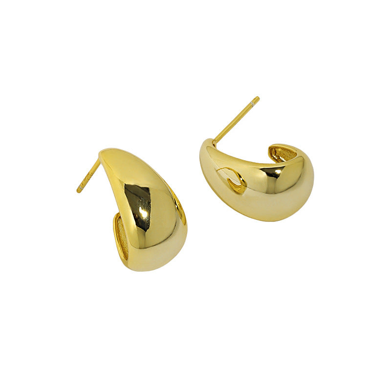 Gold/silver raindrop earrings