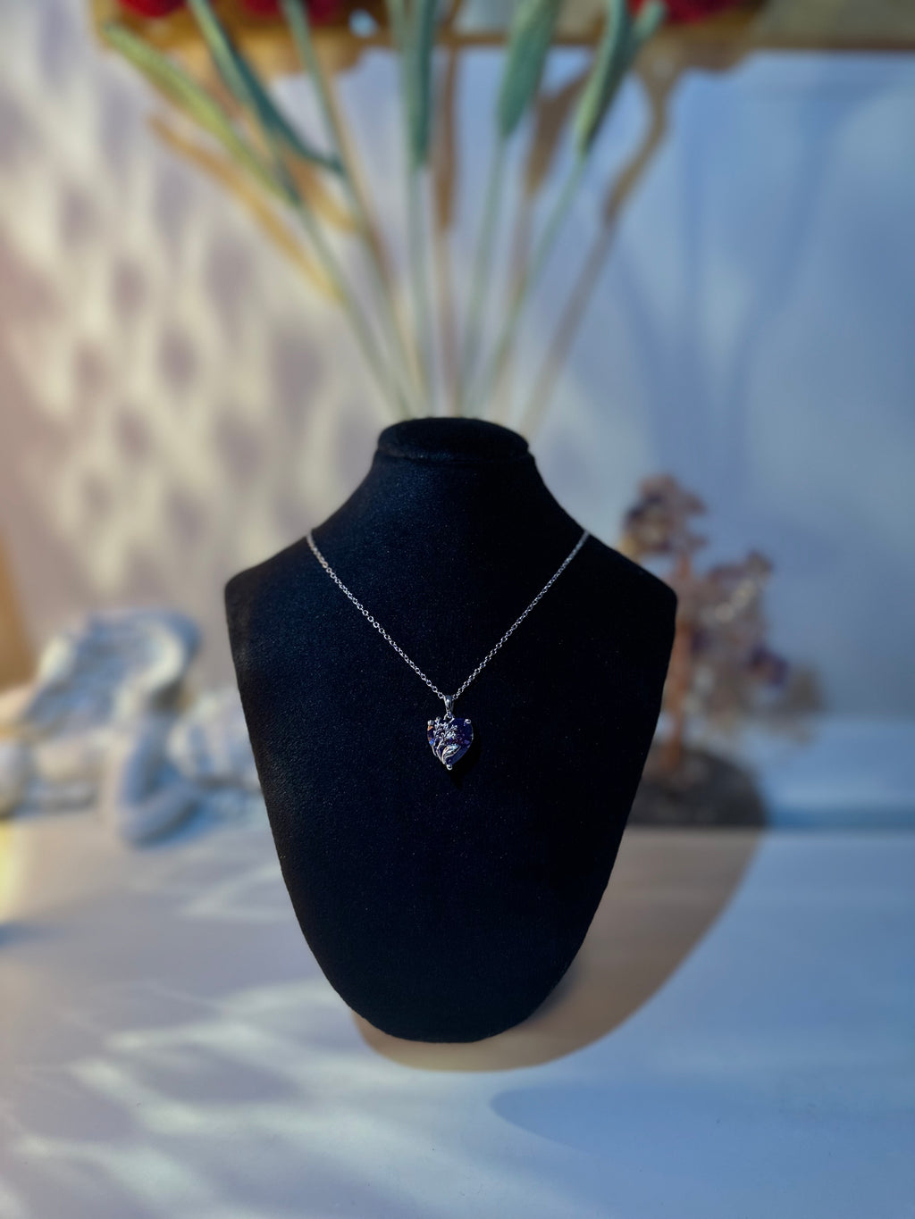 Purple forest necklace