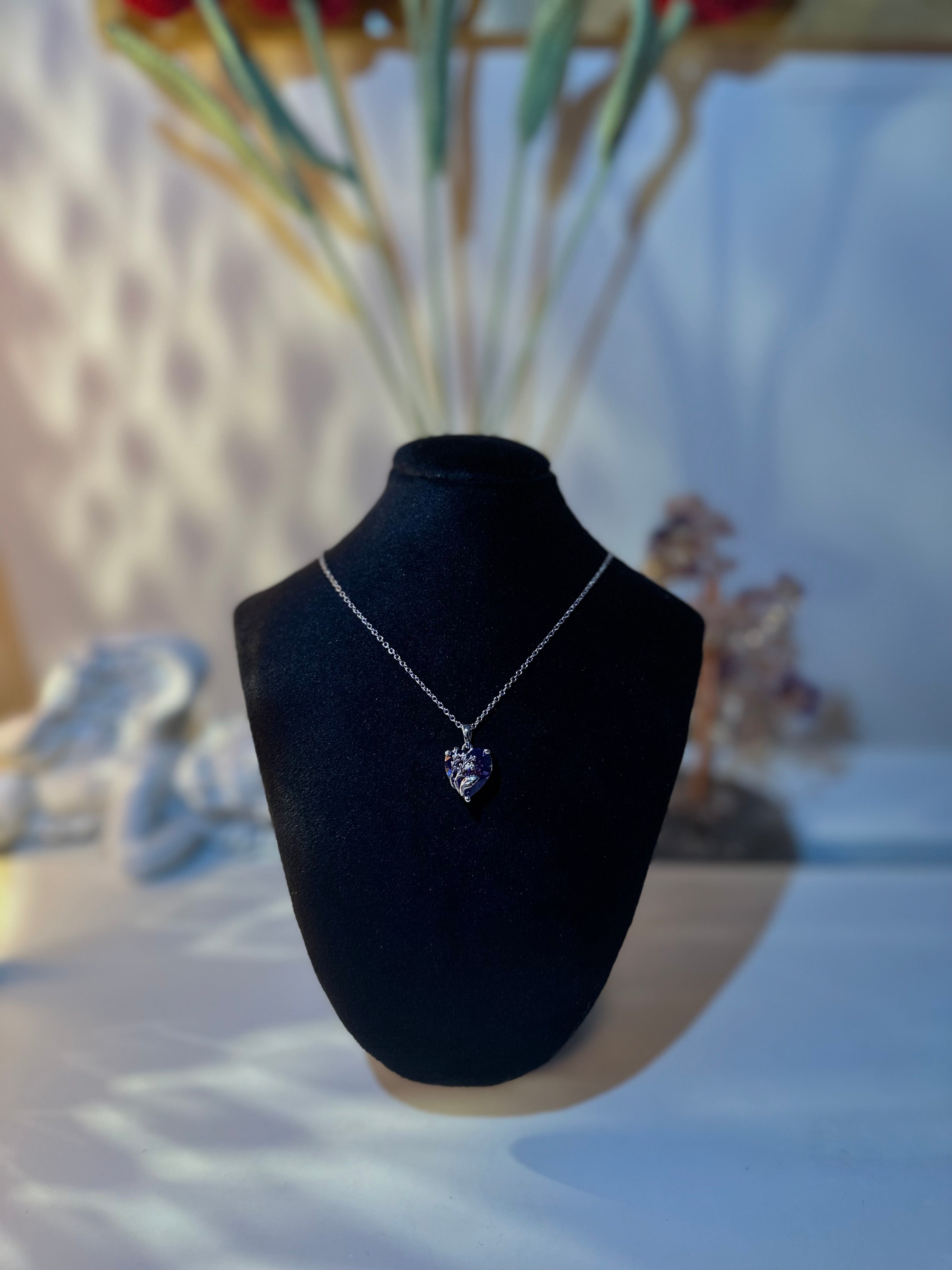 Purple forest necklace
