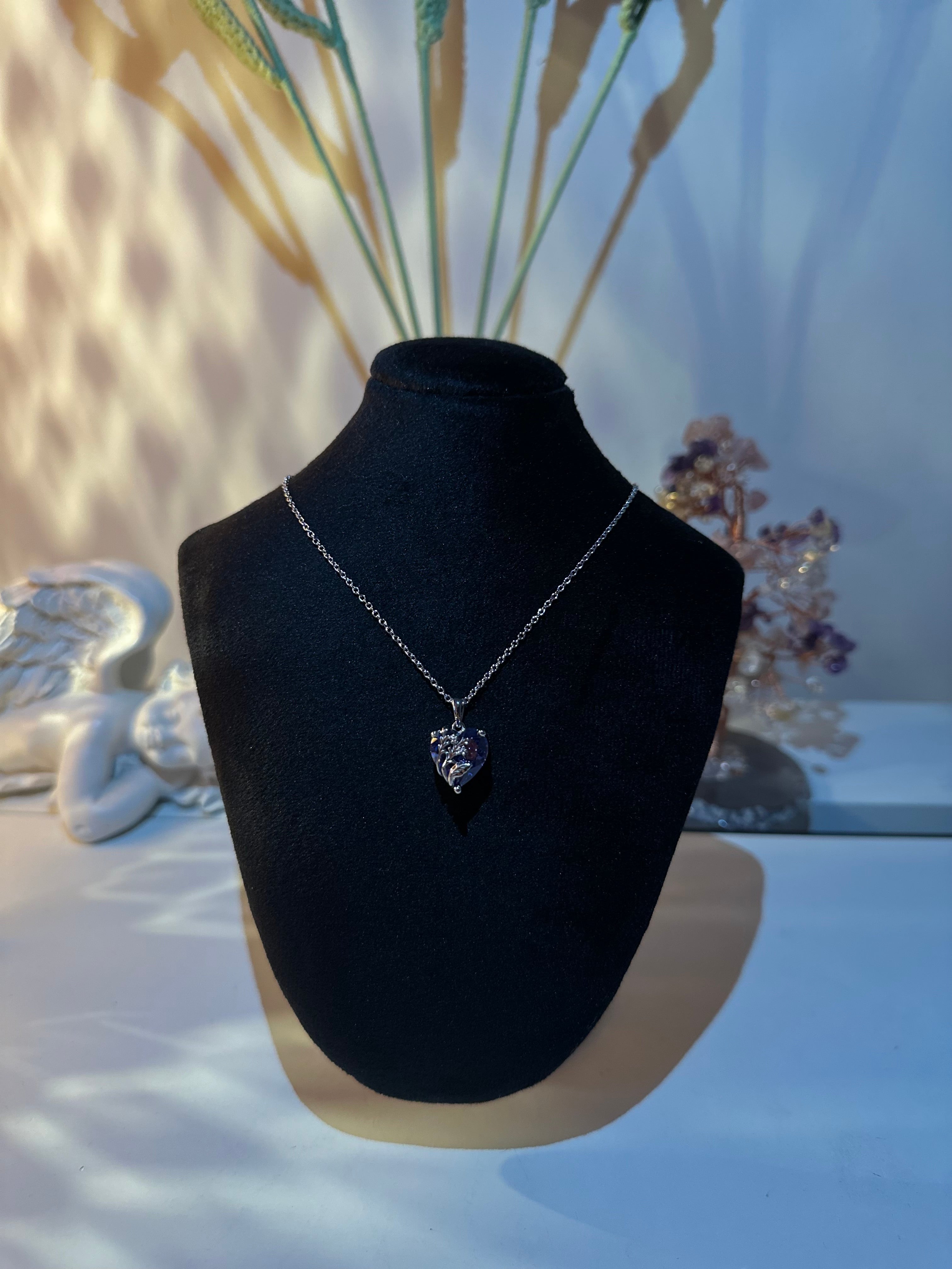 Purple forest necklace