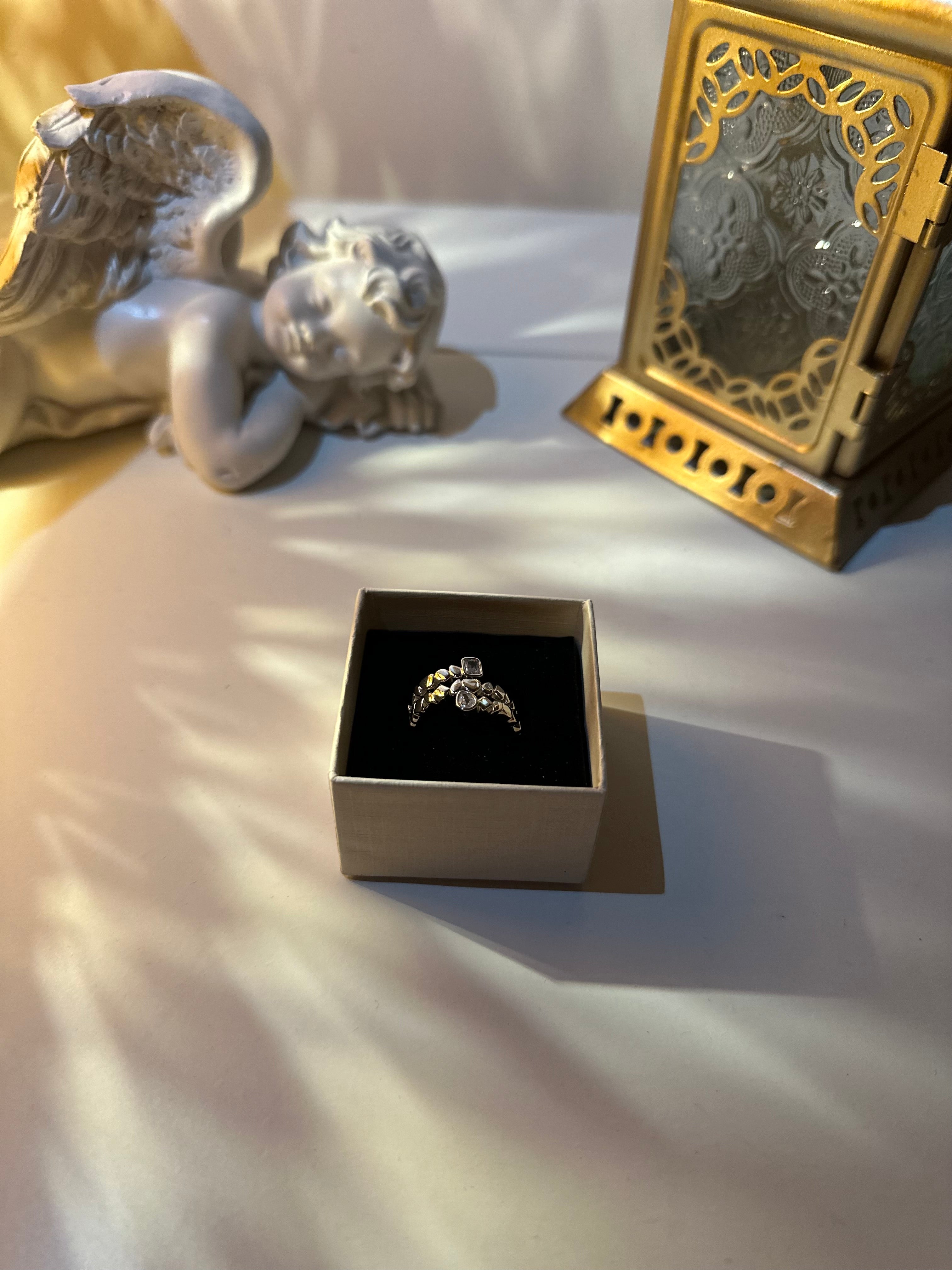 Twisted in silver ring