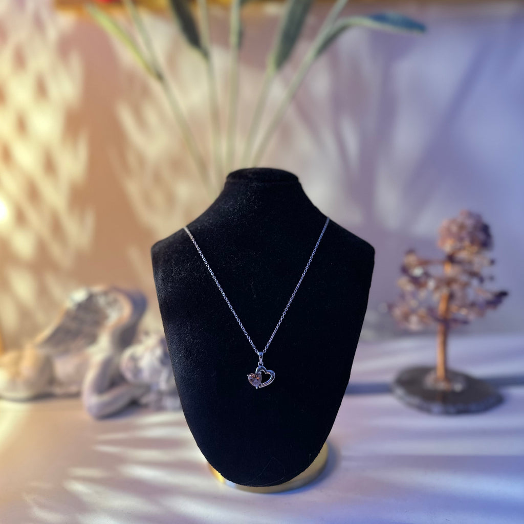 Heart in heart necklace