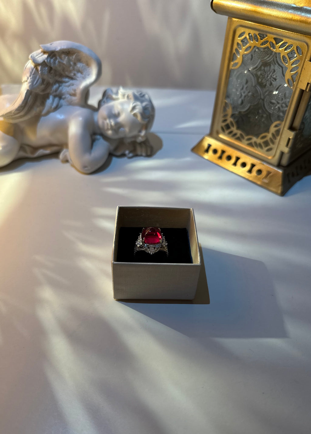 Embellished red ring
