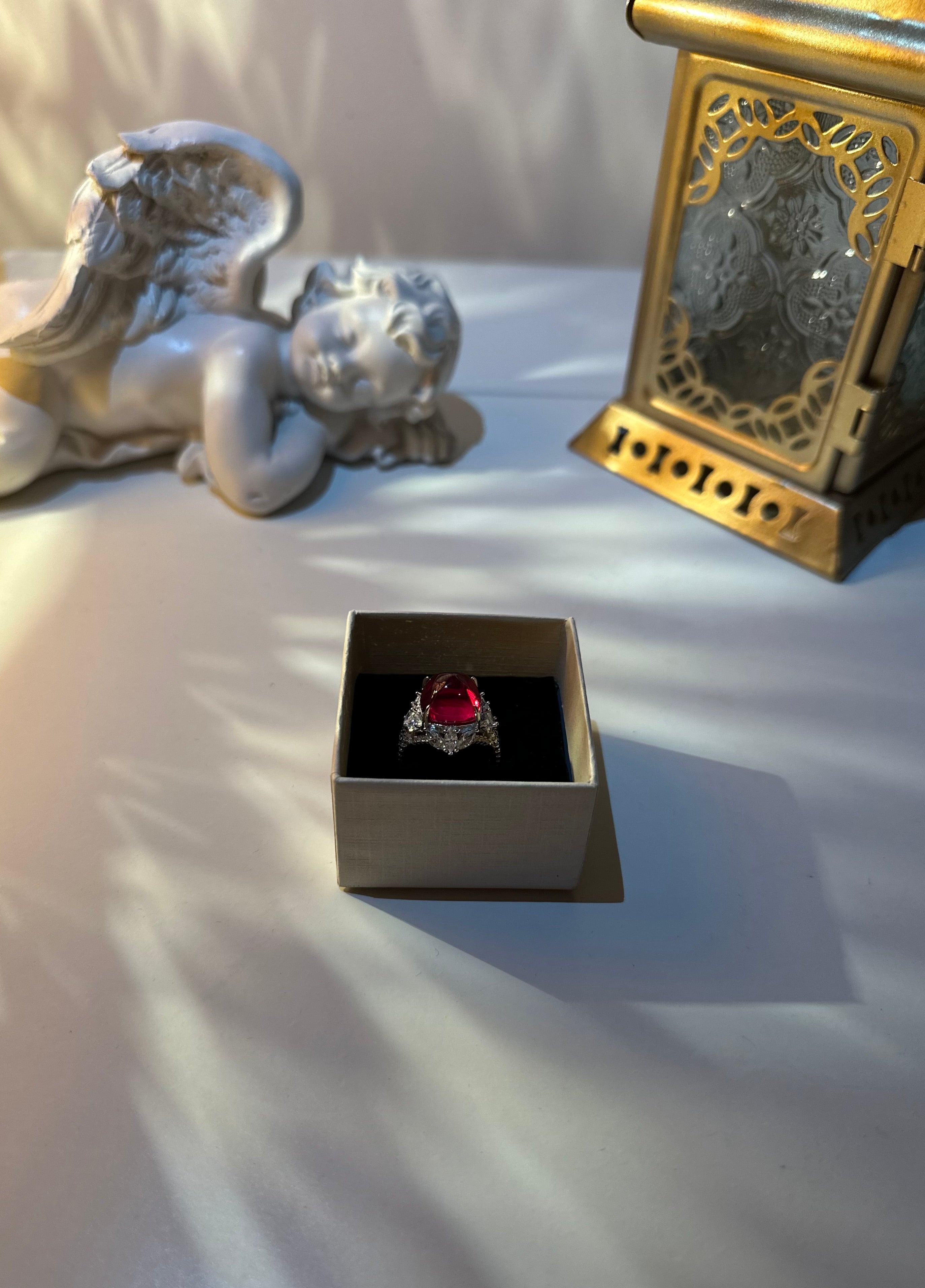 Embellished red ring